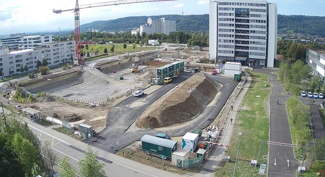 Hier entsteht der neue Campus der DSM in Kaiseraugst. Foto: DSM