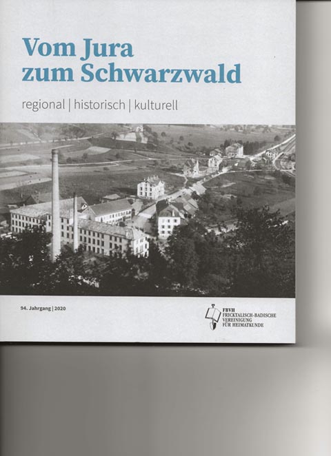 Das Umschlagbild des 94. Jahrgangs der Schrift Vom Jura zum Schwarzwald zeigt die Mechanische Buntweberei Brennet um 1900. Foto: zVg