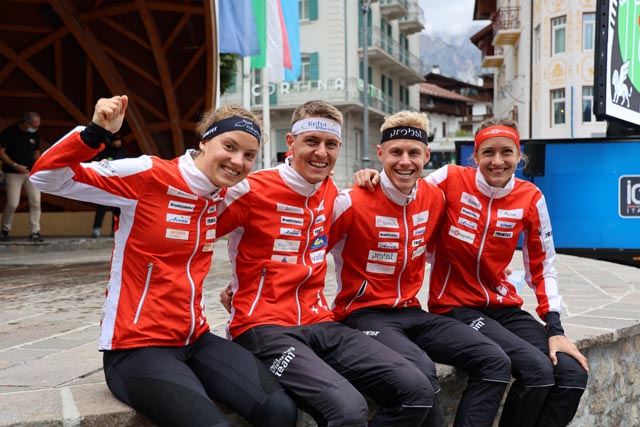 Bild (v.l.): Das Team Schweiz I mit Simona Aebersold, Matthias Kyburz, Joey Hadorn und Paula Gross. Foto: zVg