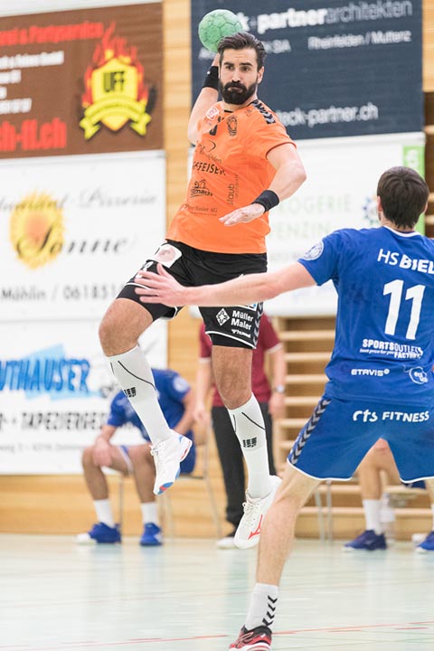 Chancenlos war der TV Möhlin beim Heimspiel gegen den Tabellenletzten aus Biel. Foto: zVg