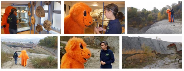 Murmi besuchte das Saurier-Museum in Frick. Foto: zVg