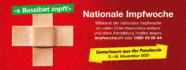 Nationale Impfwoche im Baselbiet – Veranstaltungen und verstärkte Kommunikationsmassnahmen