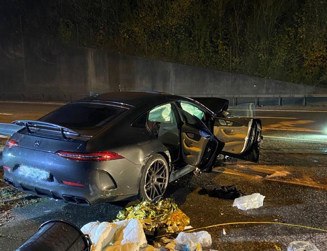  Das Unfallfahrzeug. Foto: Polizei BL