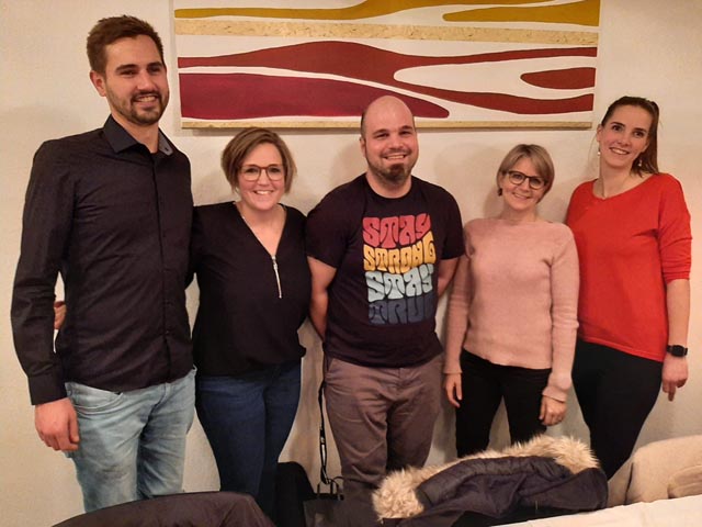 Der wiedergewählte bzw. neue Vorstand der MG Eiken: Stefan Zeugin, Alexandra Bär, Patrick Forster, Fabienne Jegge, Eliane Stocker (von links). Foto: zVg