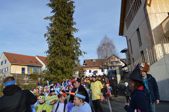 Schulkinder an der Tschättermusig Tschättermusig MG Schupfart