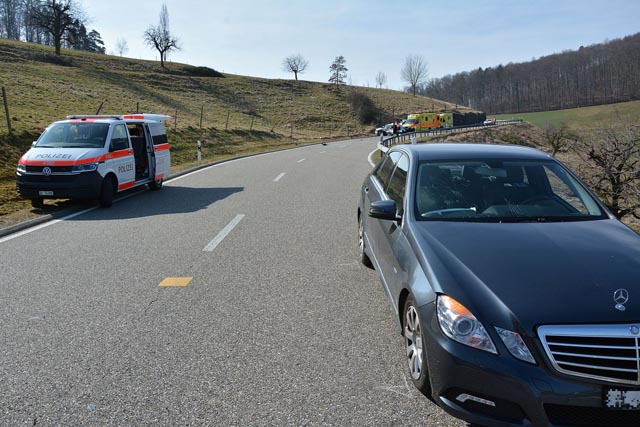Unfall in Buus. Foto: Polizei BL