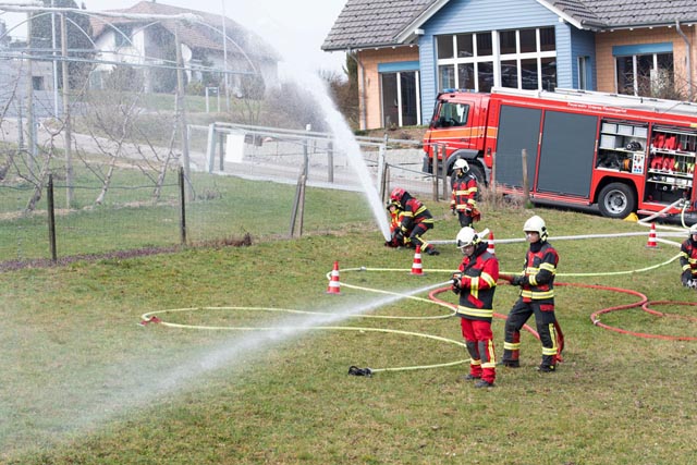 Löschdienstausbildung. Foto: zVg