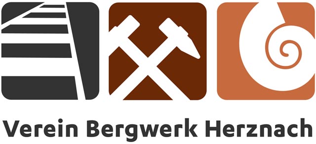 Das neue Logo zeigt die drei Elemente Bahn, Bergbau und Ammoniten.