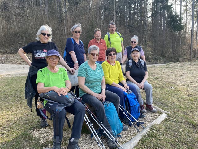 Zufriedene Gesichter bei den Wandernden. Foto: zVg