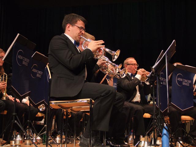 Die AEW Concert Brass Fricktal konzertierte im Saalbau. Foto: zVg