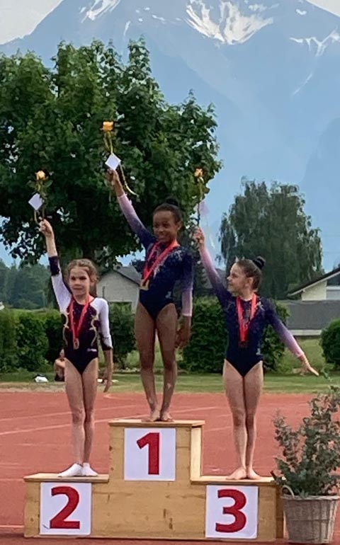 Celestine Rios als Zweite auf dem Podest. Foto: zVg