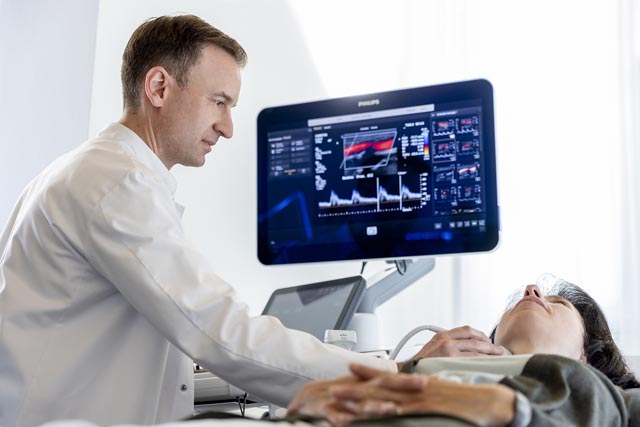 Die Reha Rheinfelden bietet neu eine neurovaskuläre Sprechstunde mit Ultraschalldiagnostik an. Foto: Reha Rheinfelden