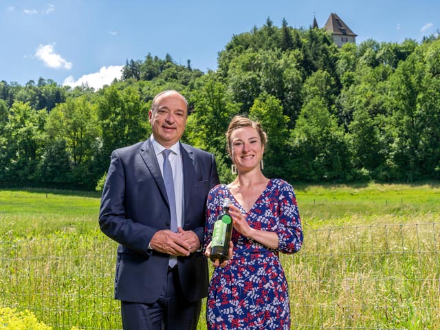 Dr. Markus Dieth und Irène Kälin, Nationalratspräsidentin. Foto: Copyright Foto Basler
