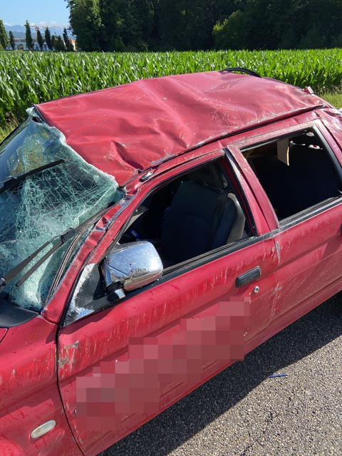 Selbstunfall in Möhlin. Foto: Polizei AG 