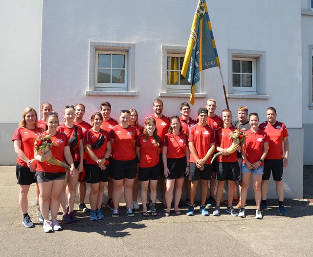 Die Turnerinnen und Turner des TV Zeiningen ziehen eine positive Bilanz über ihre Turnfestteilnahme. Foto: Martin Rippstein