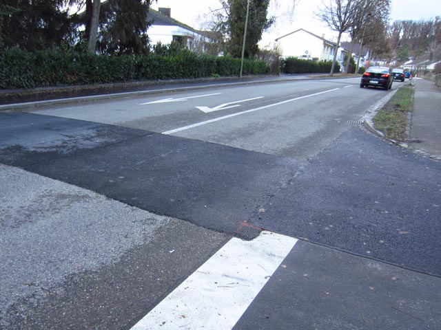 Baslerstrasse in Therwil wegen Belagsarbeiten gesperrt. Foto: Kanton BL