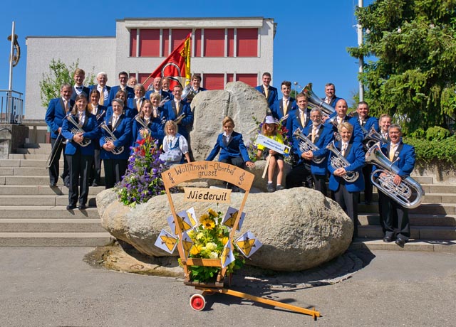 Die MGWO am Musiktag in Niederwil. Foto: zVg