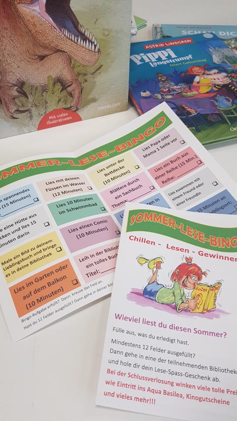 Sommer-Lese-Bingo der Gemeindebibliohtek Möhlin. Foto: zVg