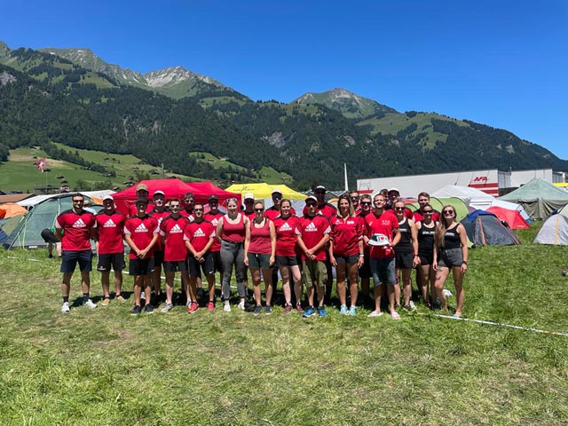 Erfolgreich in Frutigen: die Turnerinnen und Turner des STV Herznach. Foto: zVg