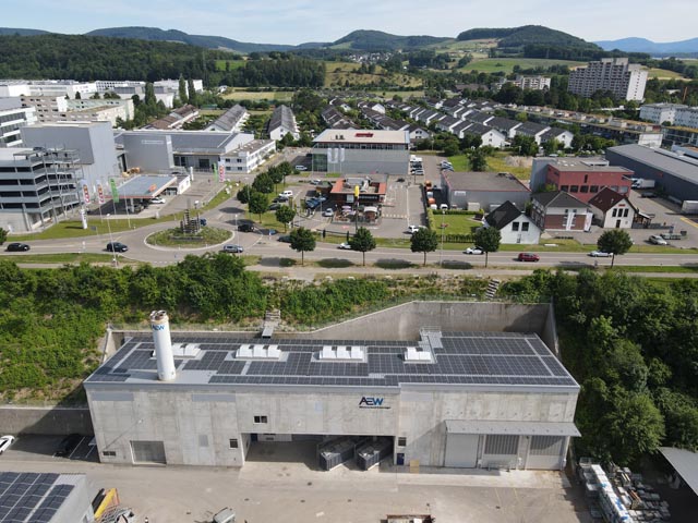 Heizzentrale des Wärmeverbunds Kaiseraugst. Foto: aew