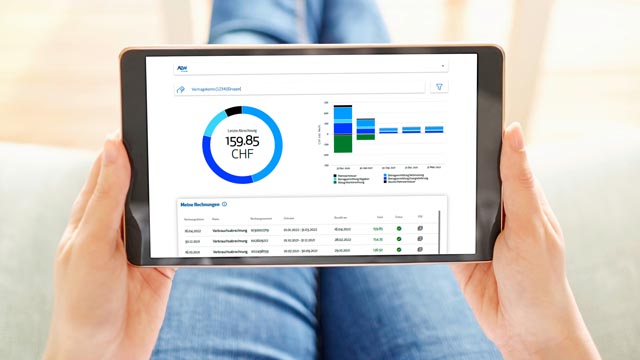 Das neue AEW-Kundenportal. Foto: AEW 