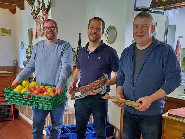 Gewinner Eröffnungsschiessen (von links): Andreas Sacher, Christian Binkert, Hansjörg Beutler. Foto: zVg