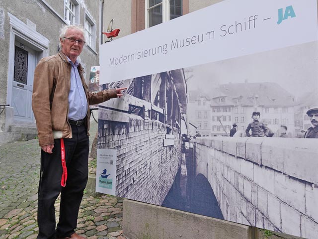 Hannes Burger, Präsident Museumsverein, setzt sich für die Modernisierung des Museums Schiff ein. Foto: Peter Schütz