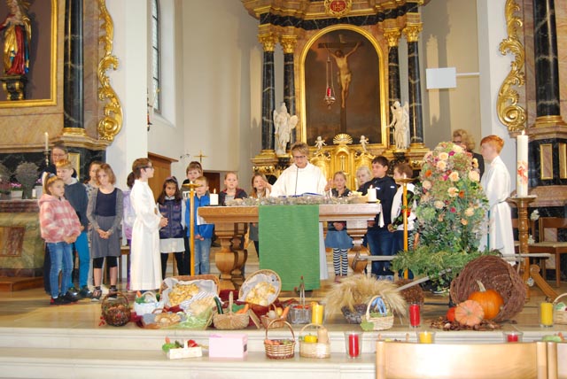 Traditioneller Familiengottesdienst zum Erntedank. Foto: zVg