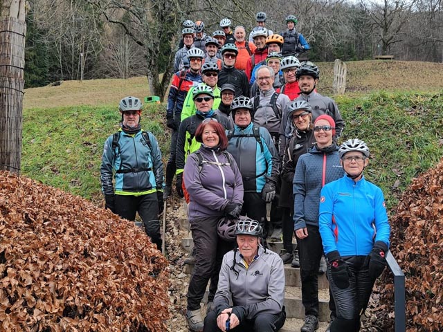 VMC Zeiningen auf «Speck weg»- Moutainbike-Tour. Foto: Christine Steck