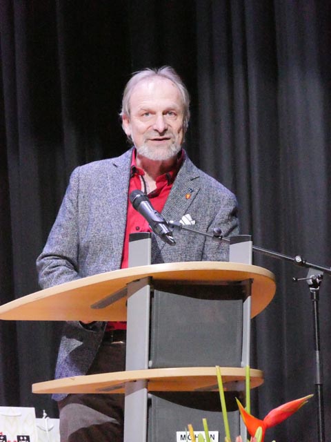 Gemeindeammann Markus Fäs durfte zum ersten Mal zum Neujahrsapéro einladen. Foto: Jörn Kerckhoff