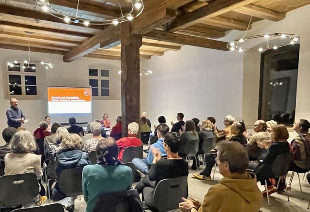 Informationsveranstaltung Sozialhilfe und Armutin der Villa Kym in Möhlin. Foto: zVg