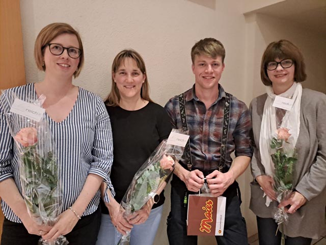 Die neue und alte Vize-Präsidentin sowie Neumitglieder (v.l.): Eveline Guarda, Kirsten Schroer, Christian Metzger und Claudia Ritschard. Foto: zVg