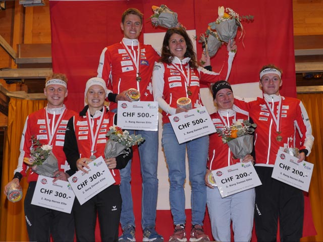 Matthias Kyburz und Elena Roos gewinnen Nacht-OL-SM. Foto: zVg