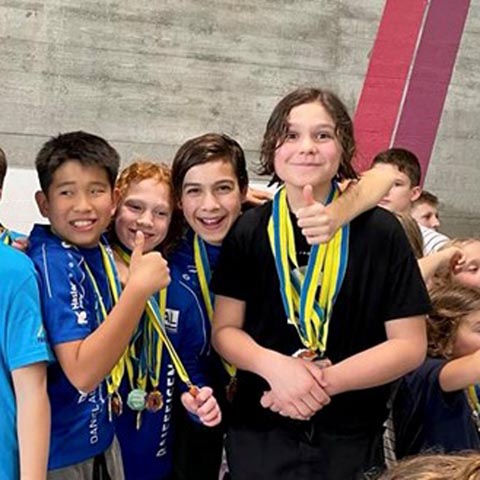 Lauter strahlende Gesichter gab es bei den Athleten des SC Fricktal. Foto: zVg