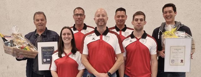 Von links: Urs Suter, Alexandra Giger, Stefan Lützelschwab, Freddy Soder, Yosuke Degen, Nick Metzger, Tazuya Degen (es fehlt Margrit Speiser). Foto: zVg