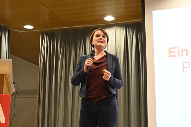 Nationalrätin Sarah Wyss war zu Gast bei der SP Aargau. Foto: zVg