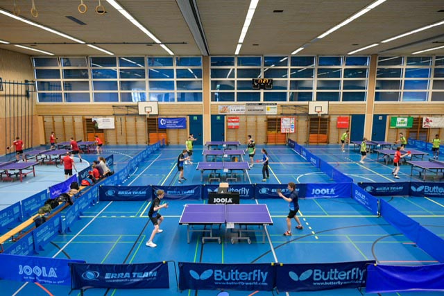 Die Aargauer Tischtennis-Meisterschaft fand in Frick statt.  Foto: zVg