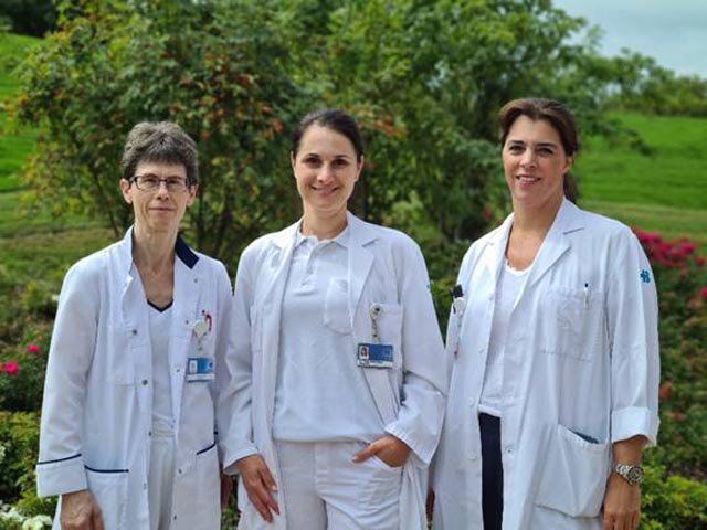 Das KSB-Gynäkologie-Team in Brugg: Dr. med. Regine Schalch, Dr. med. Franziska Lenz und Dr. med. Nathalie Kopp (von links). Foto: zVg