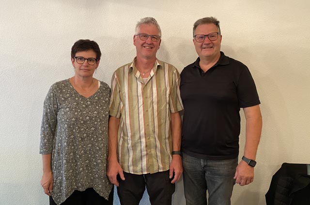 Der alte VVE-Vorstand: Angela Capaul, Thomas Rohrer, Markus Schmid (v.l.). Foto: zVg 