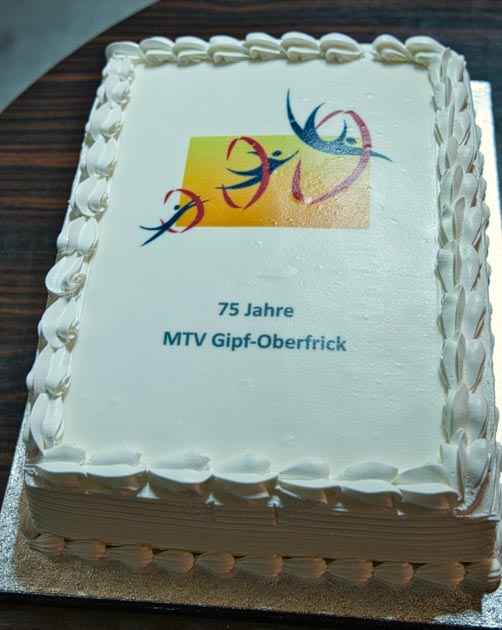 Jubiläumstorte 75 Jahre Männerturnverein. Foto: zVg