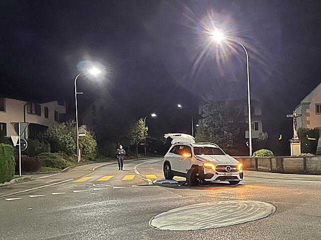 Selbstunfall in Abtwil. Foto: POlizei AG