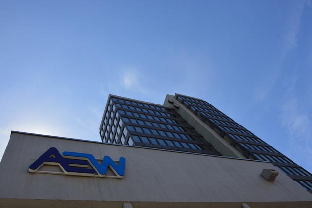 Hochhaus an der Oberen Vorstadt 40 in Aarau. Foto: aew