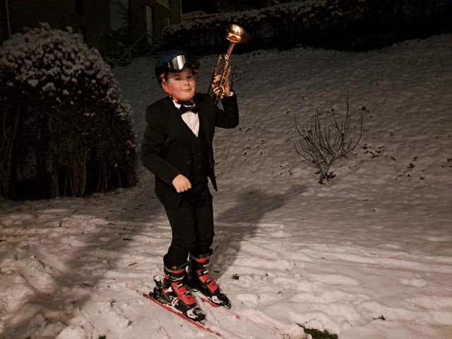 Nils Buchmüller aus Zeiningen triumphierte in der Kategorie «hohes Blech» mit seiner Trompete. Foto: zVg