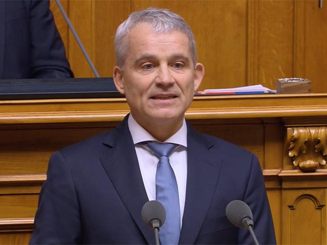 Beat Jans erklärt Annahme der Wahl als Bundesrat. Foto: Bildschirmfoto admin.ch