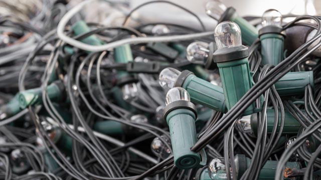 Weihnachtsbeleuchtung smart recycelt oder wiederverkauft 