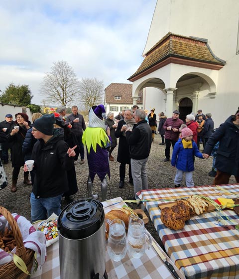 Apéro nach dem Fasnachtsgottesdienst in Frick. Foto: zVg