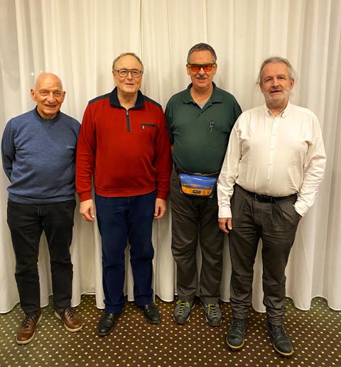 Der neue Vorstand (von links): Carlo Voellmy (Kassier und Aktuar), Josef Amrein (Präsident), Daniel Wunderlin (Beisitzer) und Markus Niederberger (Musikalisches). Foto: zVg 