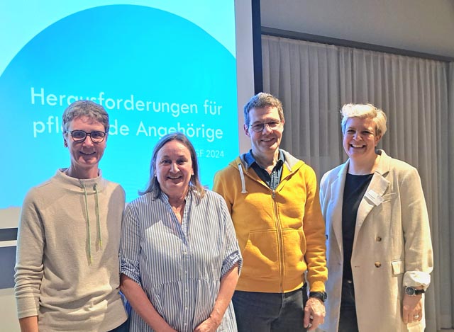 Die Referenten von links: Karin Ehrensperger, Monika Schmid, Felix Mangold und Chantal Candrian. Foto: zVg