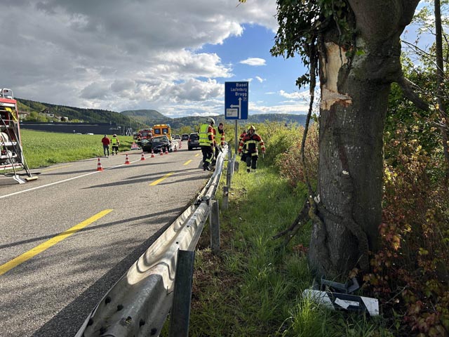 Unfall in Mettauertal. Foto: Polizei Aargau