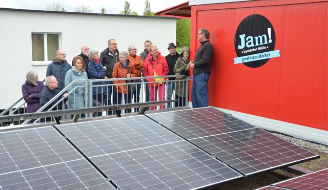 Besichtigung der PV-Anlage in Möhlin. Foto: zVg